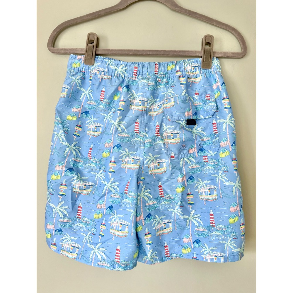 Vineyard Vines Boys' Printed Chappy Swim Trunks Bathing Suit Cabana Blue M/12-14 - Picture 5 of 5